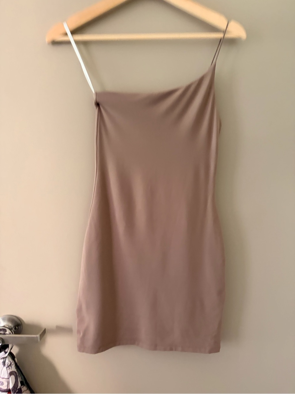 Babaton Dusty Rose Slip Mini Dress with Spaghetti Straps